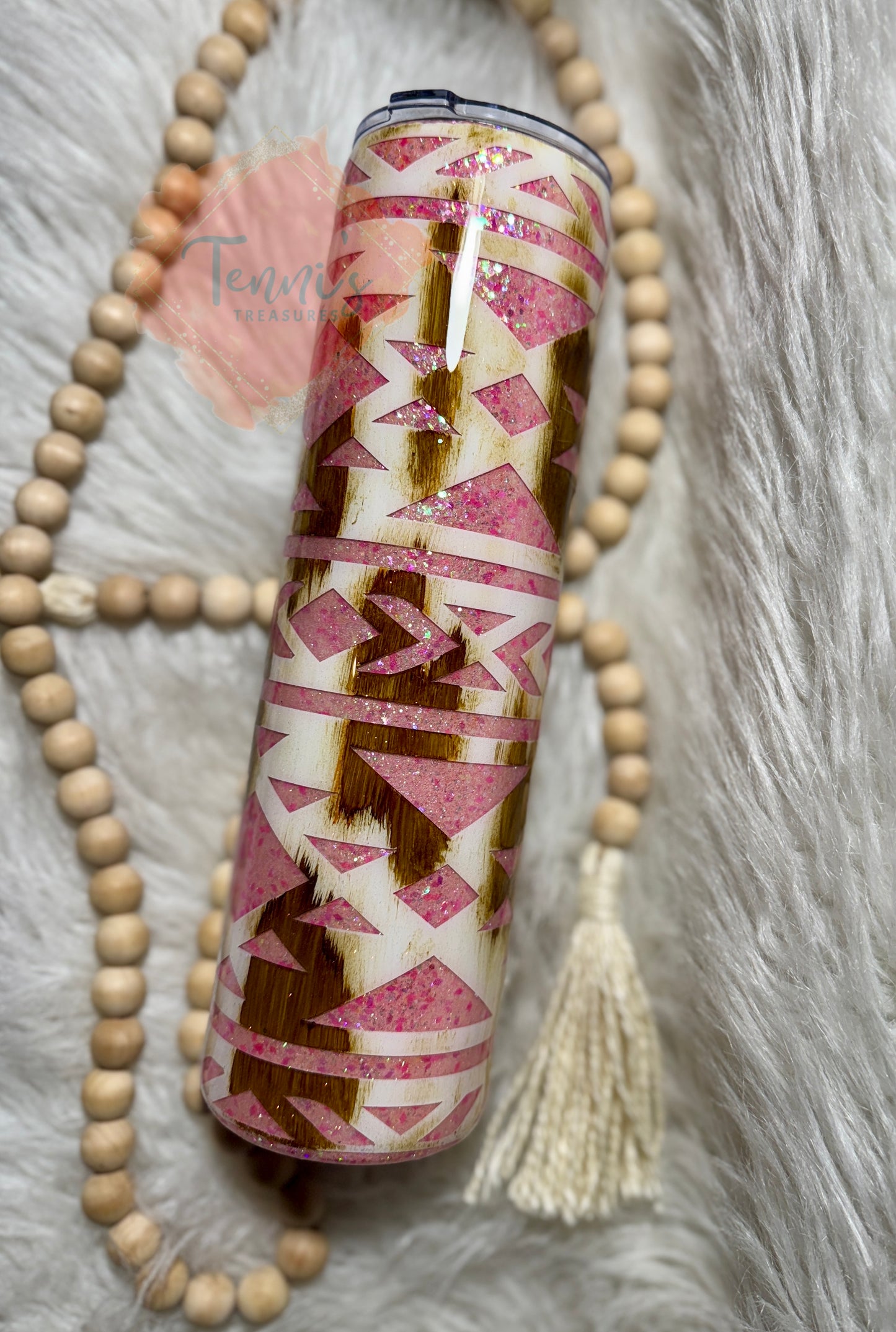 {MTO} "Cowhide" Aztec Peekaboo Tumbler