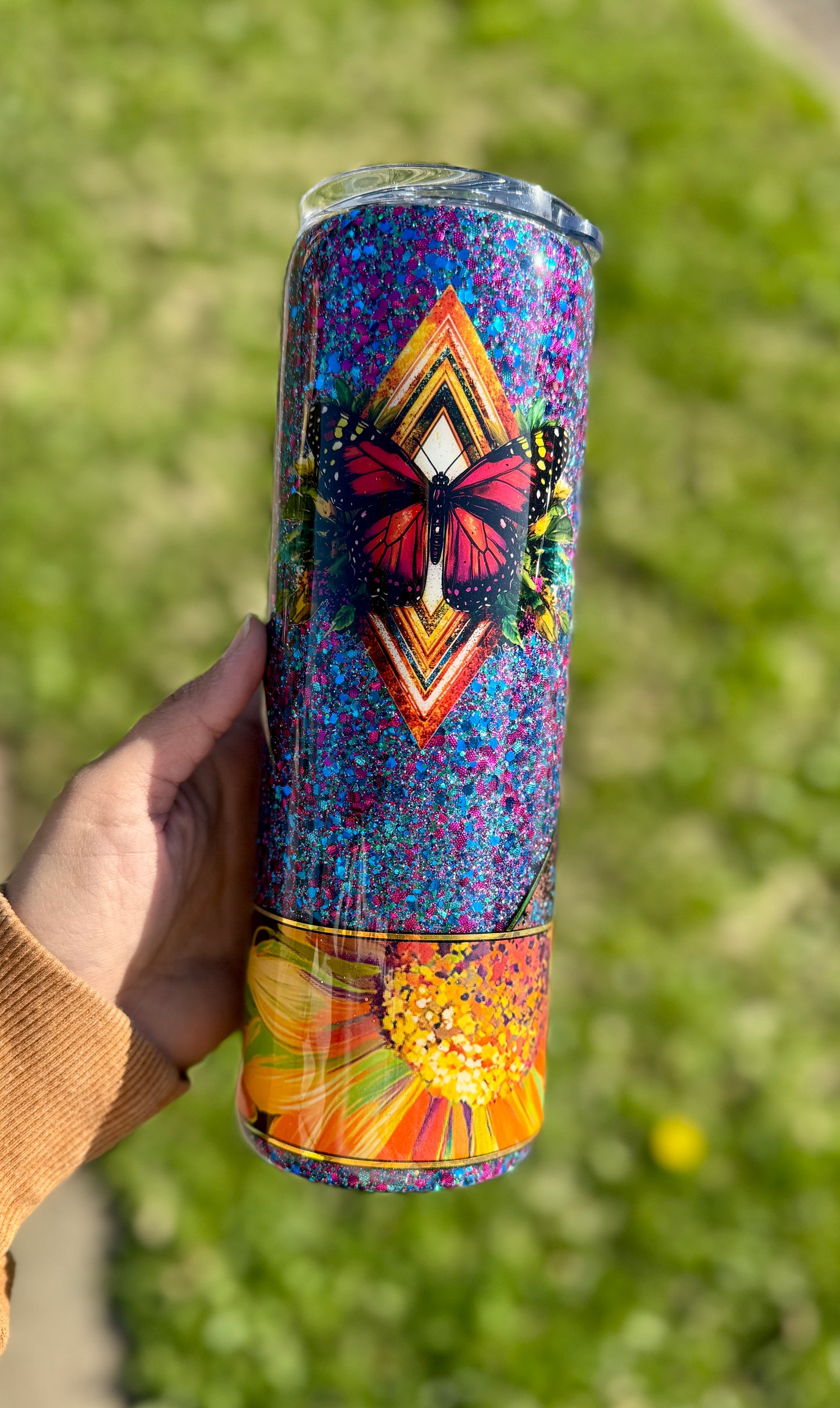 {RTS} 30oz Butterfly Floral Tumbler