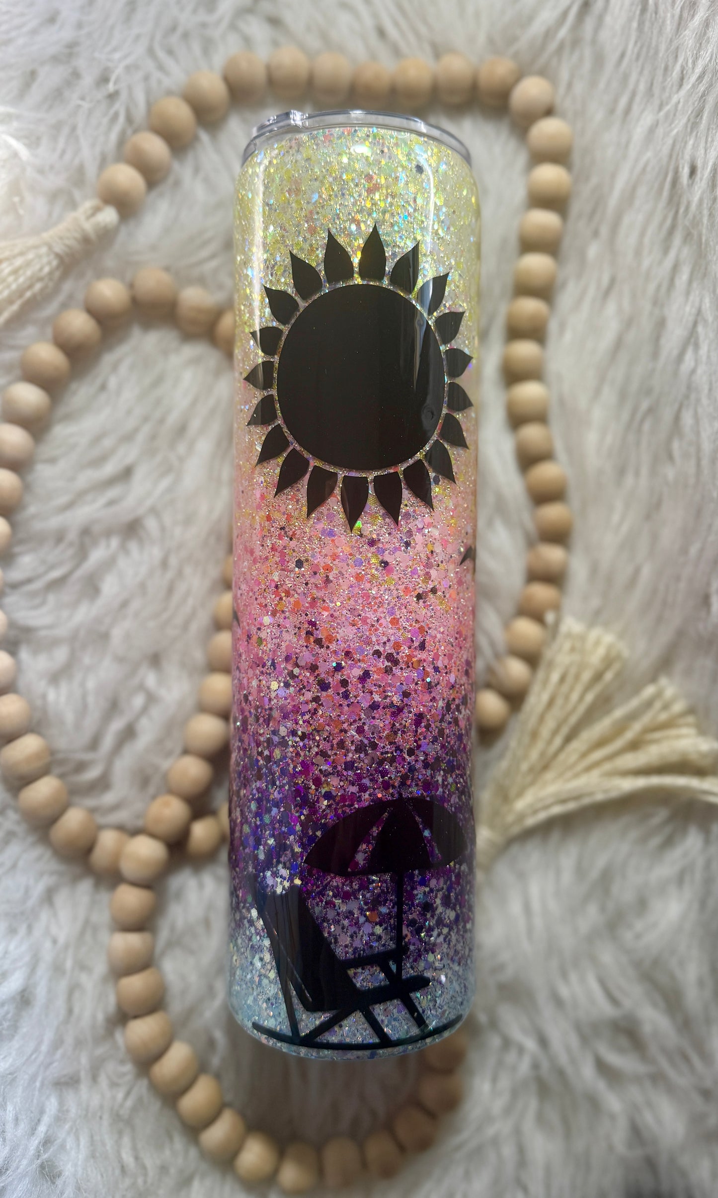 {RTS} 32oz Plump Beach Sunset Ombre' Tumbler