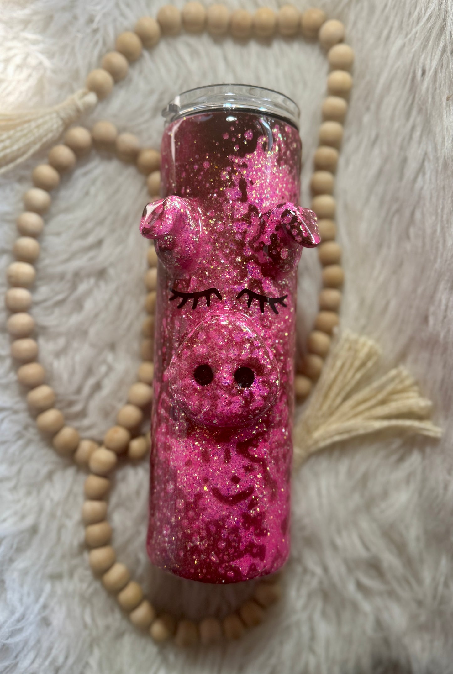 {RTS} 30oz Duo 3D Pretty Pig Tumbler