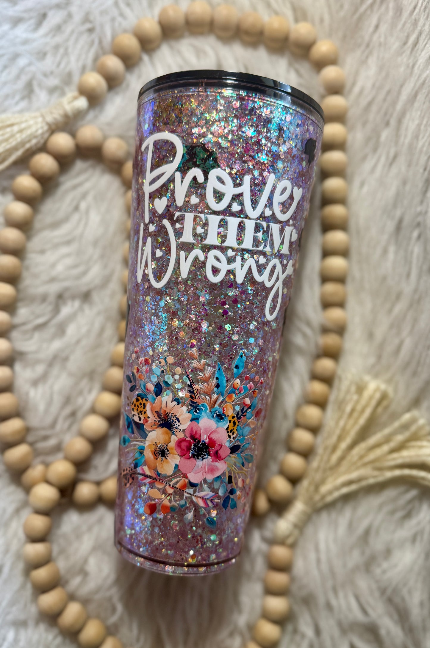 {RTS} 24oz Acrylic Snowglobe w/ Floral