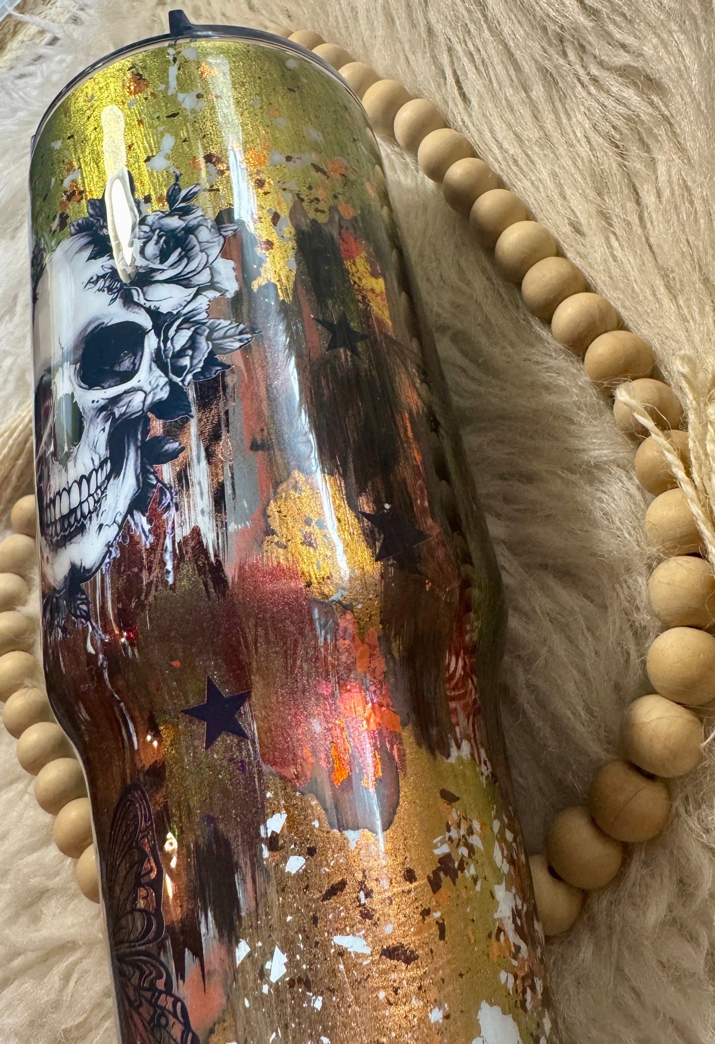 {RTS} 40oz Skull/Celestial Throwdown Tumbler