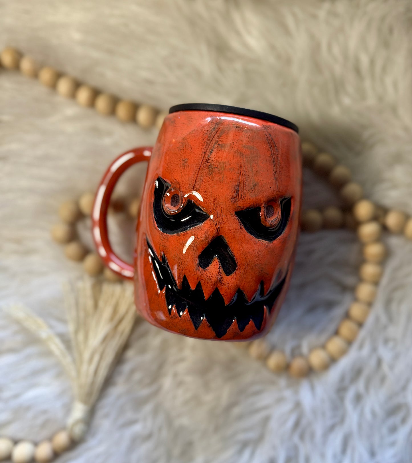 {RTS} 14oz 3D Grungy Pumpkin Mug