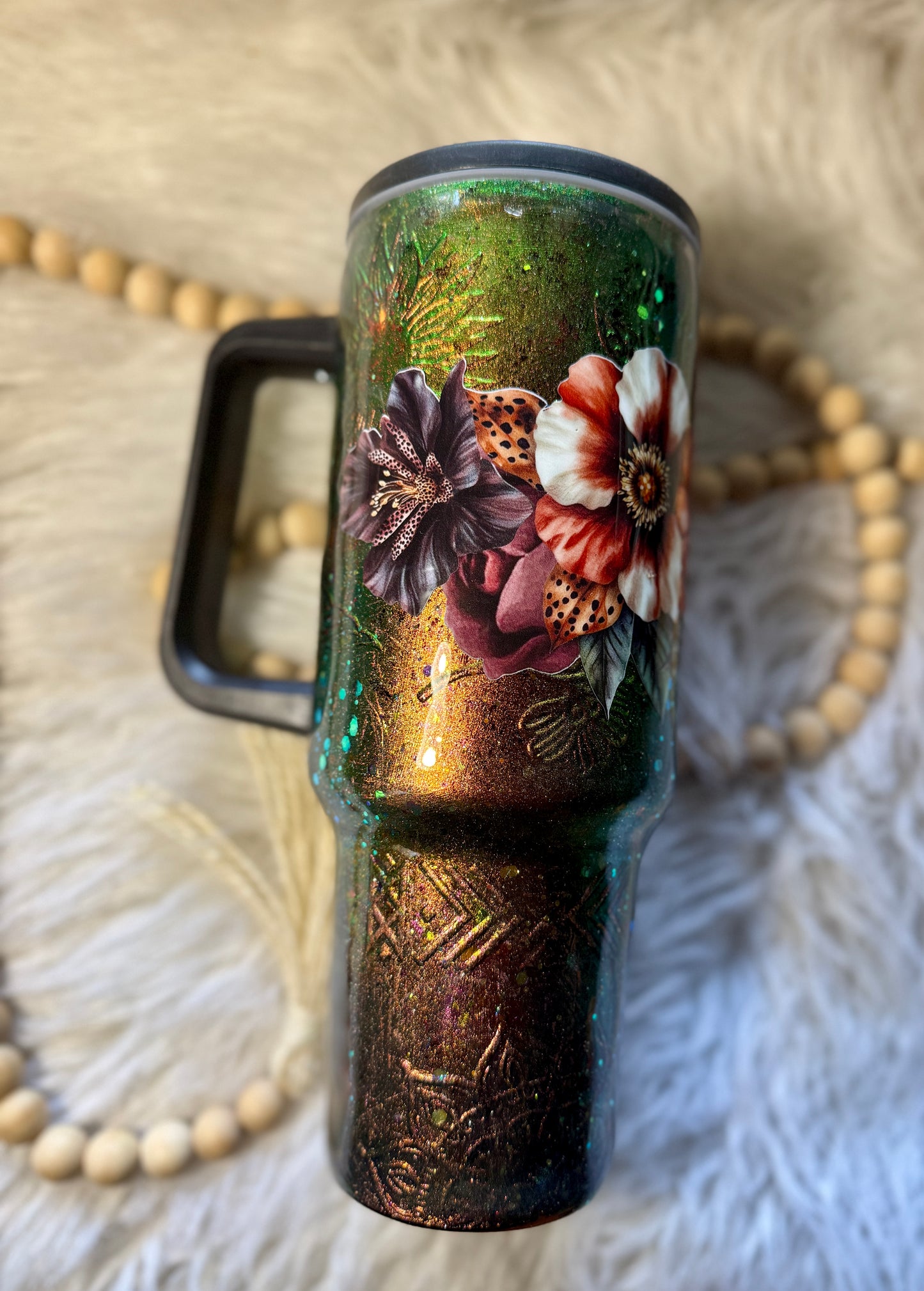 {RTS} 40oz Fall Floral Tumbler