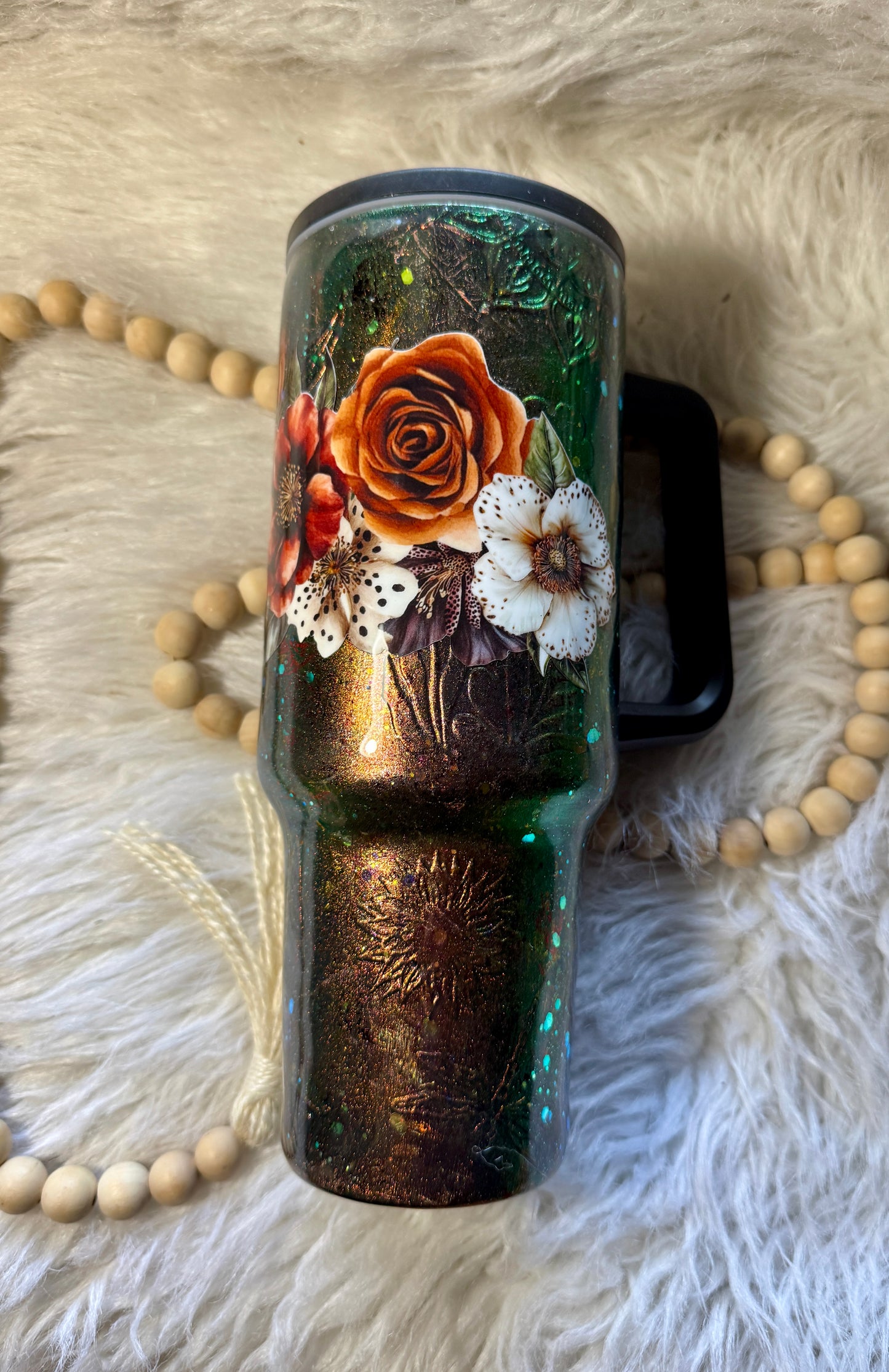 {RTS} 40oz Fall Floral Tumbler