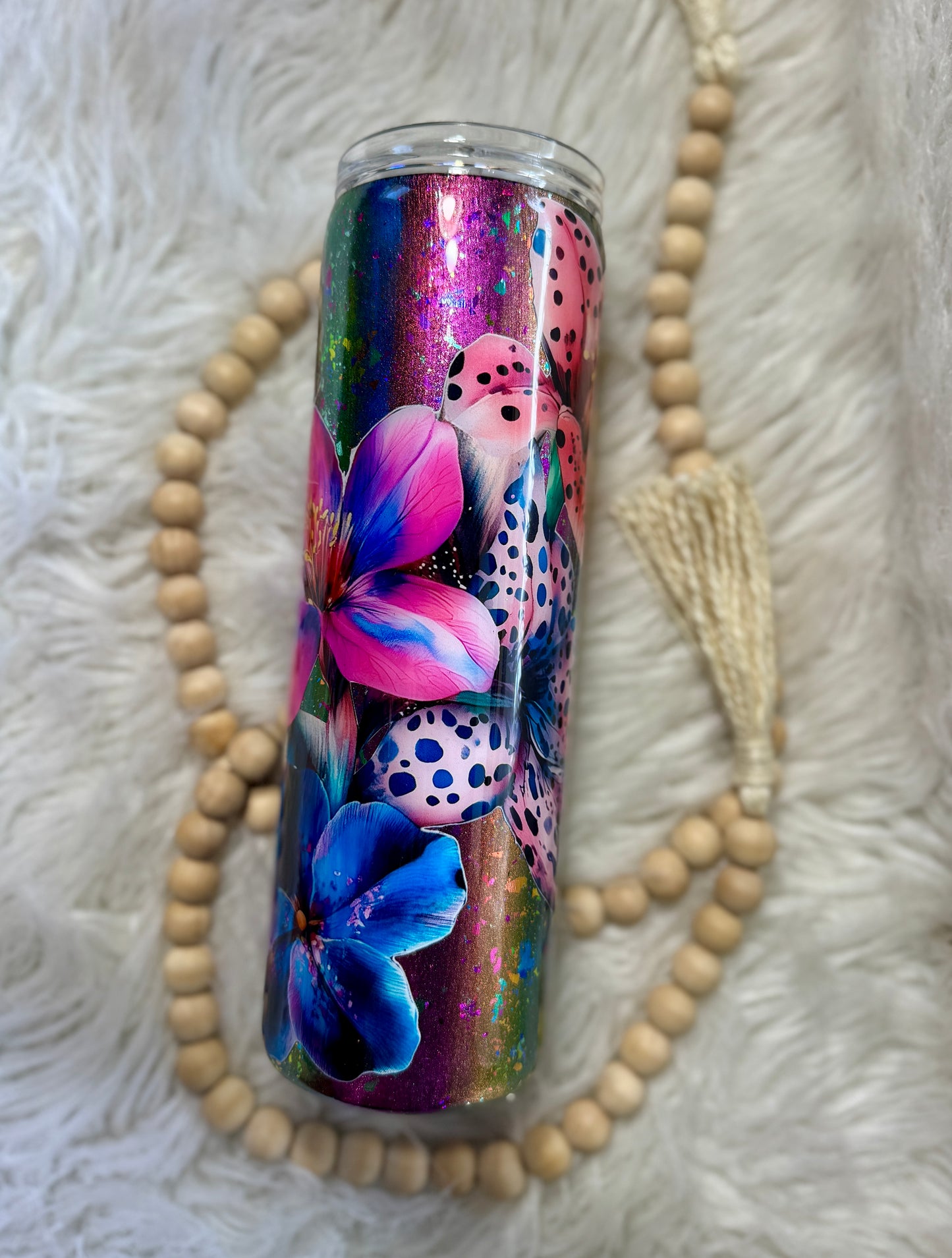{RTS} 30oz Vinyl Flower Tumbler