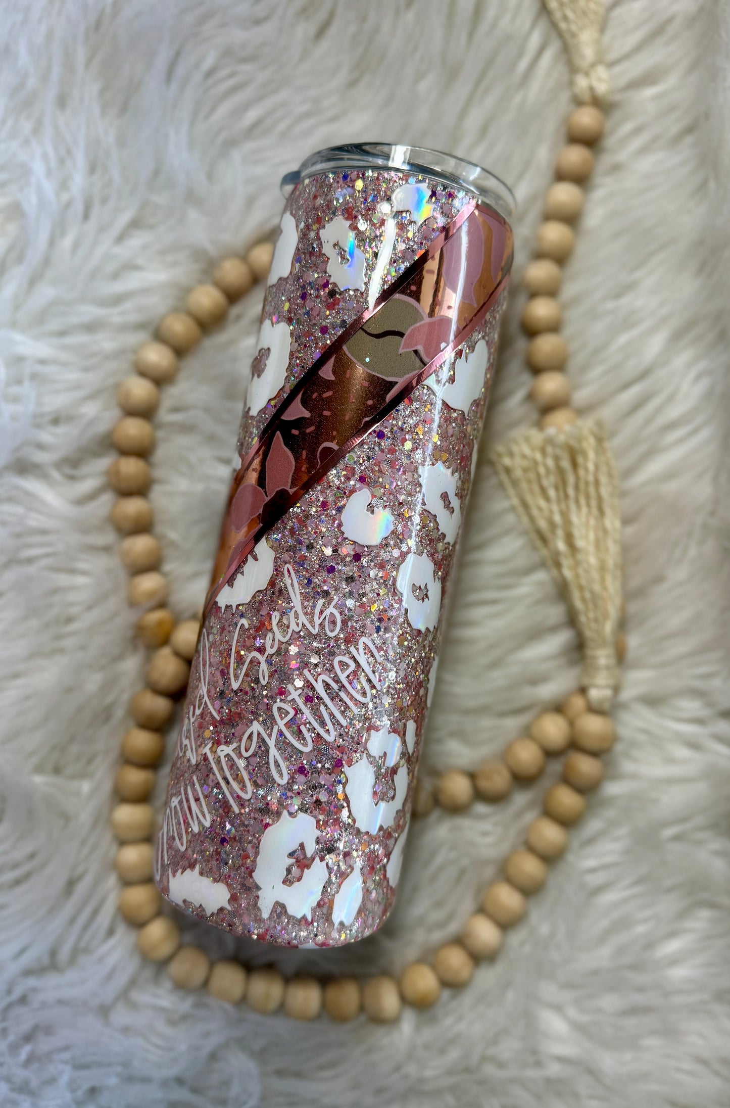 {RTS} 30oz Rose Gold Floral Tumbler *MISFIT*