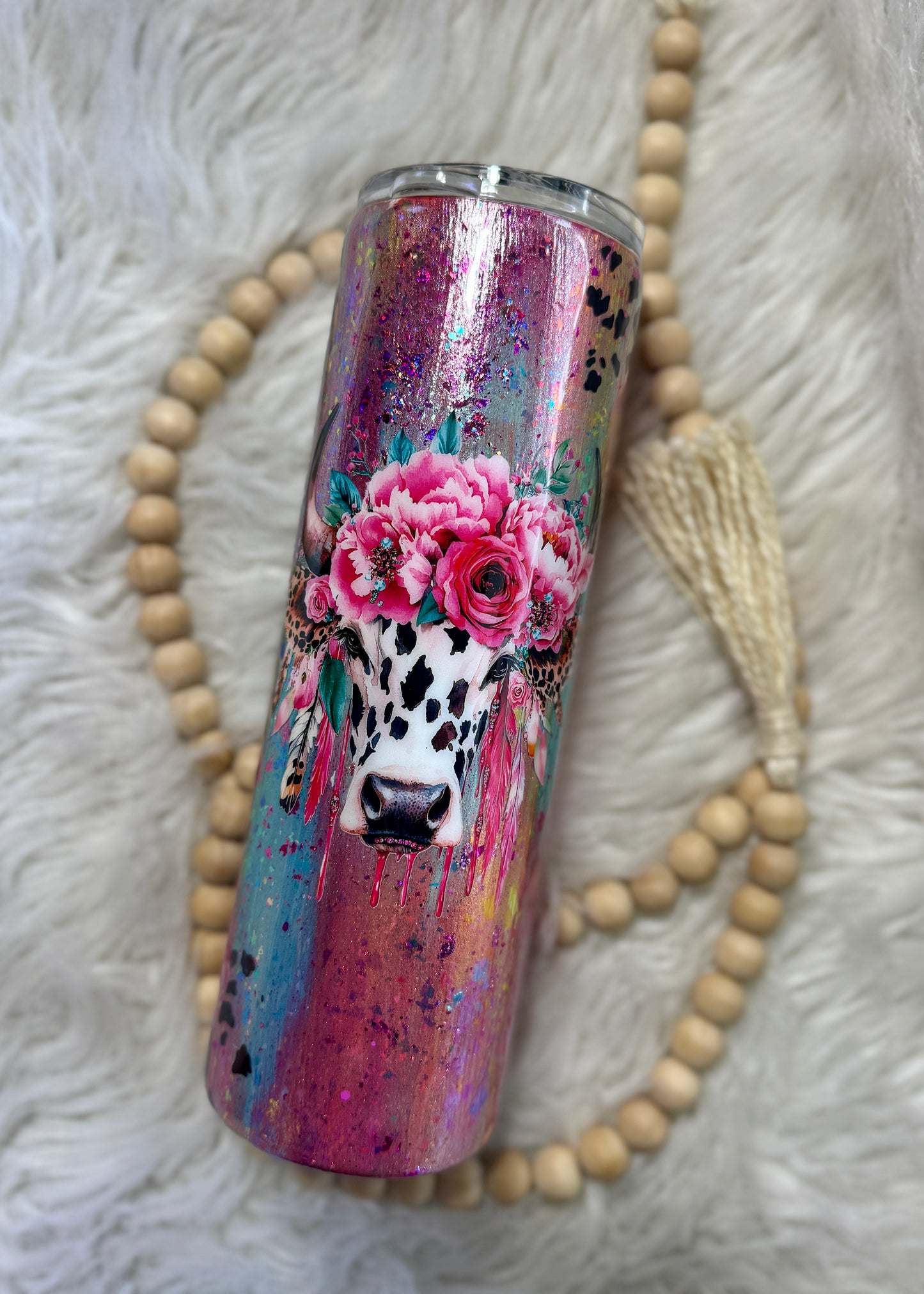 {RTS} 30oz Pink Cow Tumbler