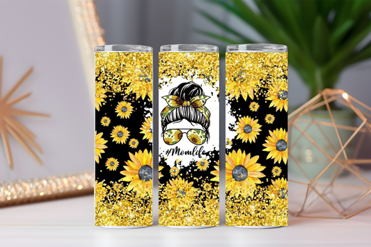 20oz Mom Life Sunflower Sublimation Tumbler