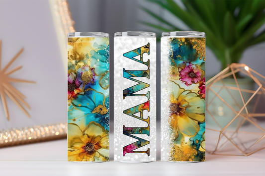 20oz Mama Watercolor Floral Sublimation Tumbler