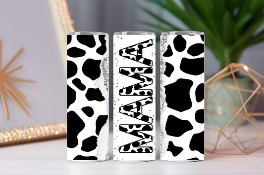 20oz Mama Geode Cow Print Sublimation Tumbler