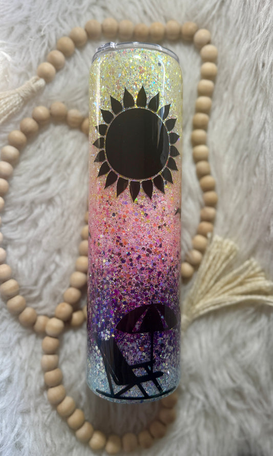 {RTS} 32oz Plump Beach Sunset Ombre' Tumbler