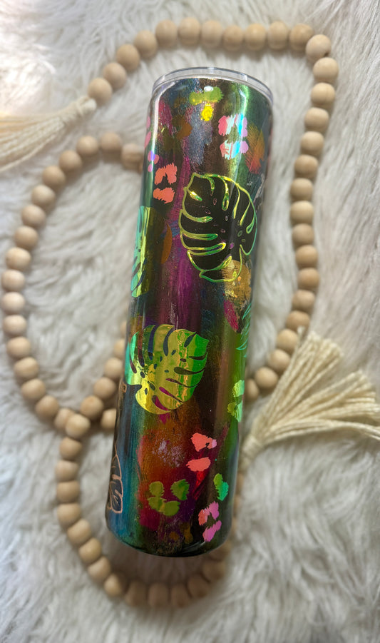 {RTS} 32oz Plump Monstera Peek-a-boo Tumbler