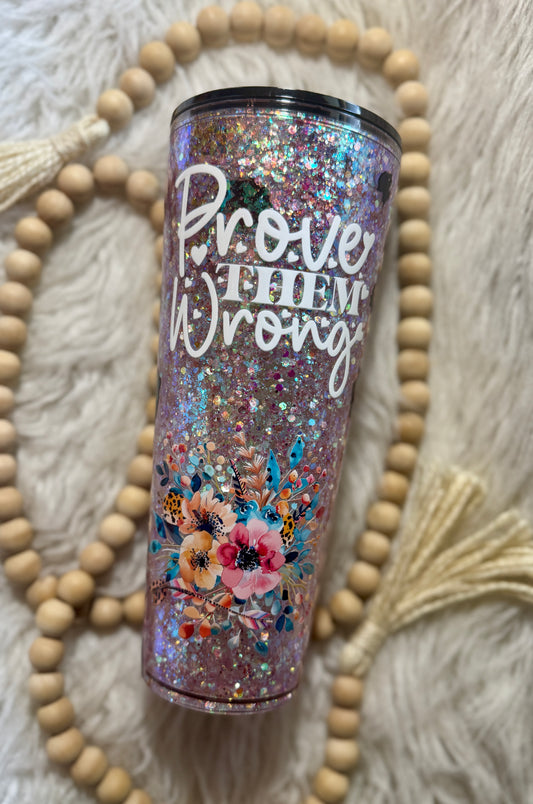 {RTS} 24oz Acrylic Snowglobe w/ Floral