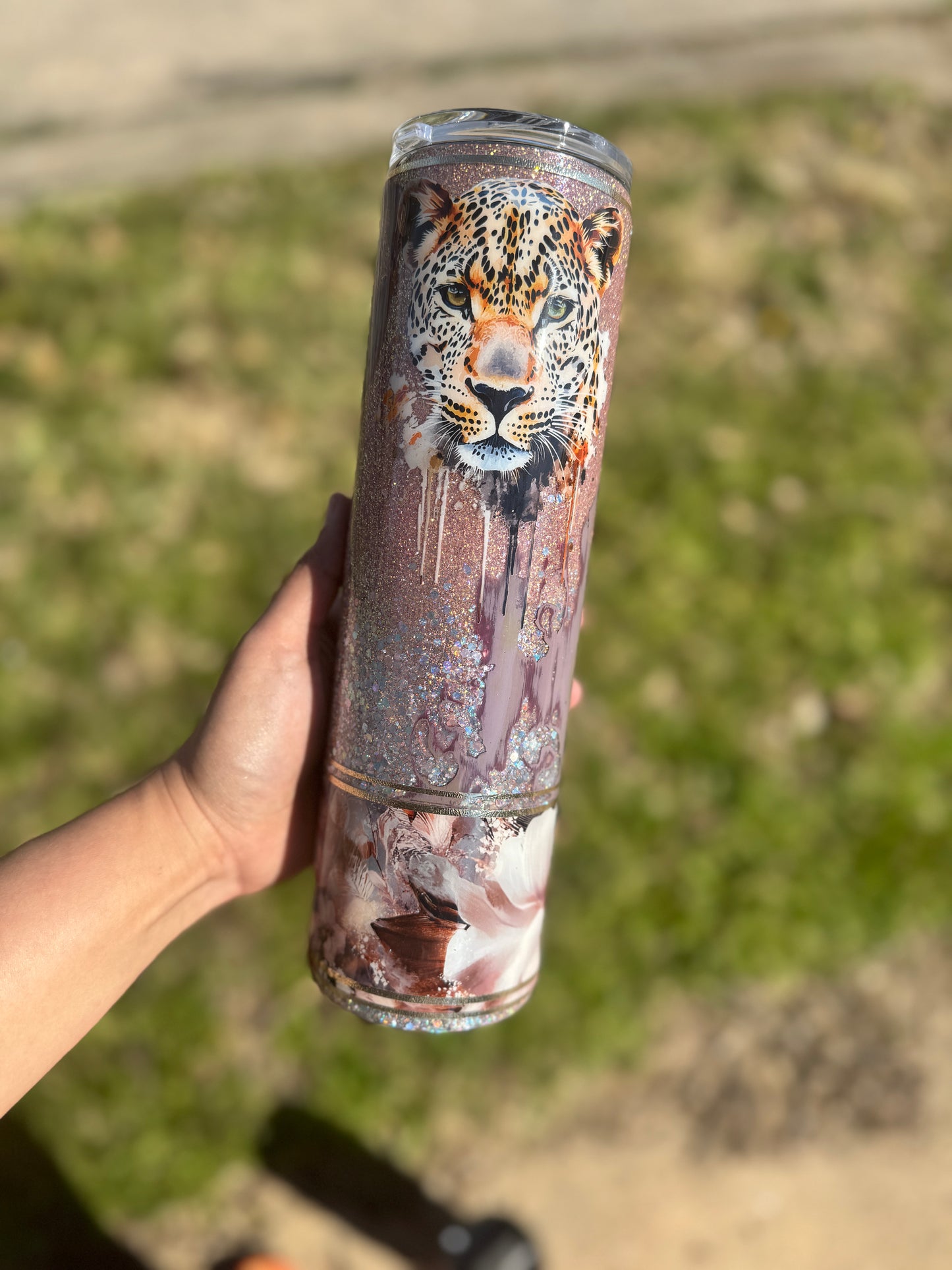 {RTS} 35oz Drippy Leopard Tumbler