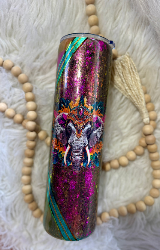 {RTS} 32 Plump Boho Elephant Tumbler