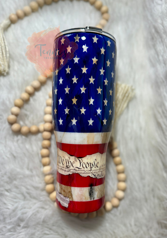 {MTO}Tattered Flag Tumbler